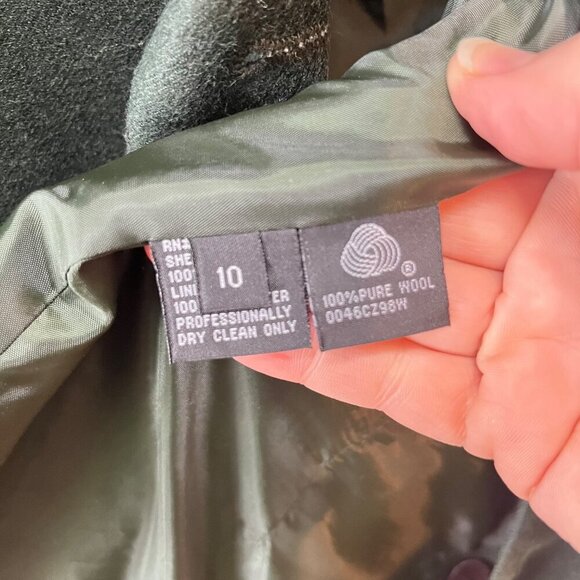 Dark Green Sandro Women's Wool Blazer Jacket Size 10 - Picture 3 of 4